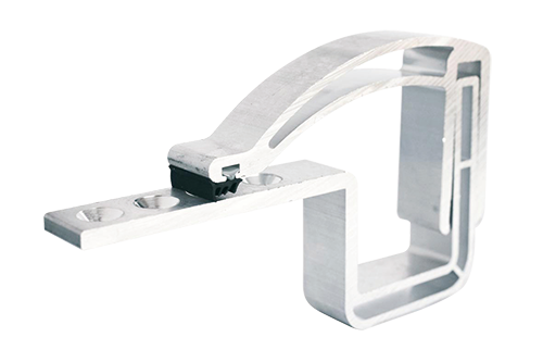 MORSETTO in ALUMINIO con sagomatura conformata per lucernari